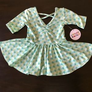 Shades of green hexagon ballerina dress